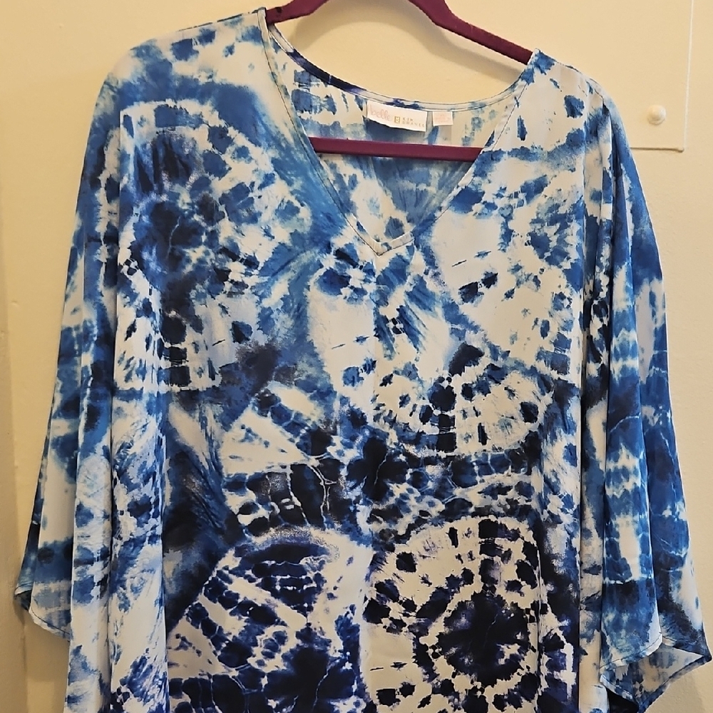 Blue Tie-Dye Women's Top